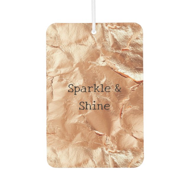 Rose Peach Gold Glam  Air Freshener (Front)