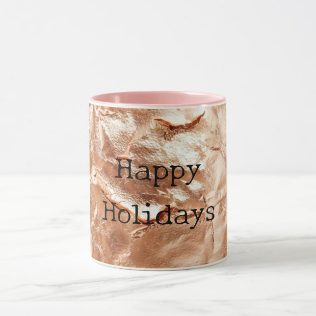 Rose Peach Gold Glam Mug (Center)