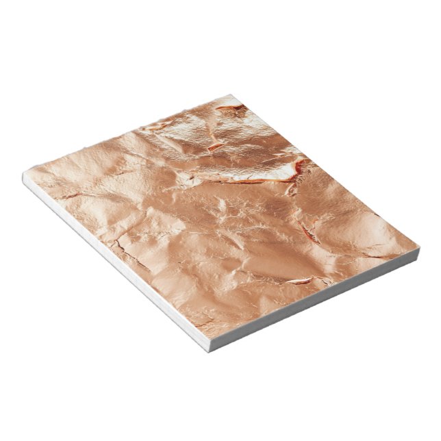Rose Peach Gold Glam  Notepad (Angled)