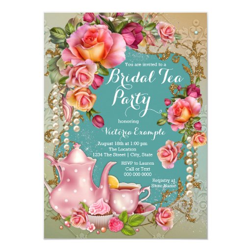 Inspirational 30 Tea Party Card Invitation