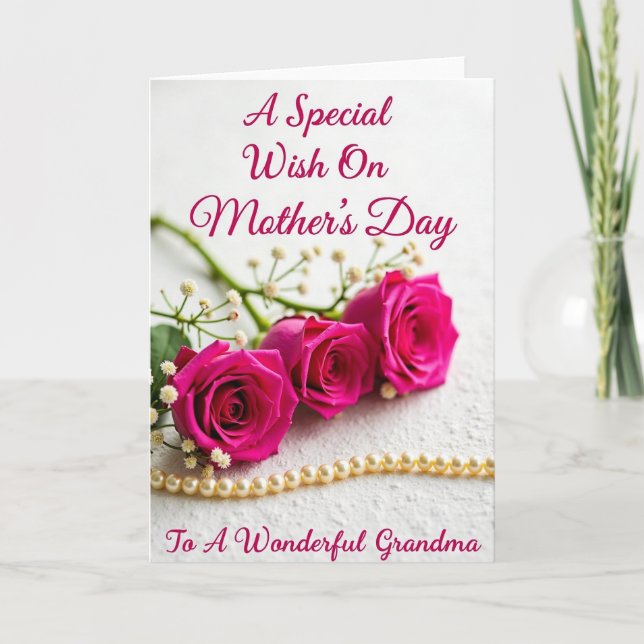 Rose Pearl Mothers Day Card (Front)
