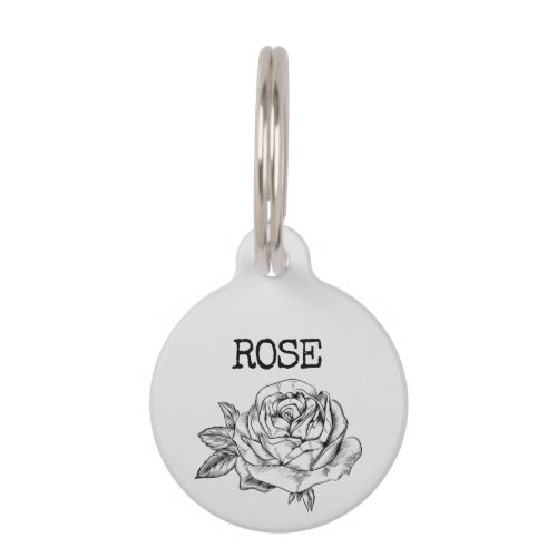 Rose Pet ID Tag