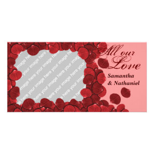 Rose Petal Customizable Photo Card