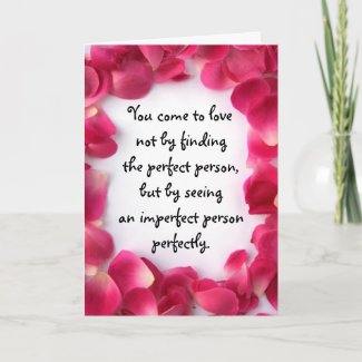 Rose Petal Frame Card with Love Quote