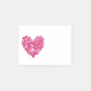 Rose petal hearts Stickies note block