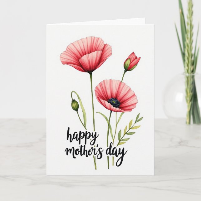 Rose Petal Mothers Day Card (Front)