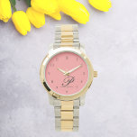 Rose Petal Script Charm Watch<br><div class="desc">Introducing our Rose Petal Script Charm Watch in Blush Pink—a flawless blend of elegance and individuality. This exquisite timepiece showcases a graceful script font, featuring your first initial and full name for a touch of personal charm. Meticulously crafted with top-tier materials, this watch is not just a stylish accessory; it's...</div>