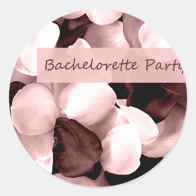 rose petals bachelorette party classic round sticker (Front)