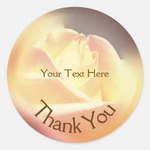 Rose Petals Flower Thank You Personalized Classic Round Sticker