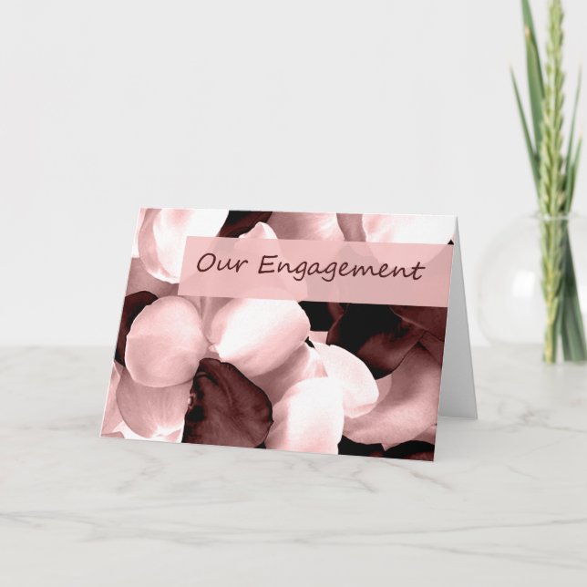 rose petals ~ our engagement announcement (Front)