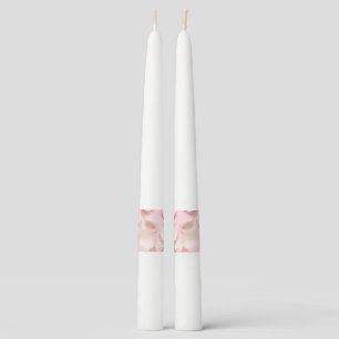 Rose petals pink funeral memorial taper candle
