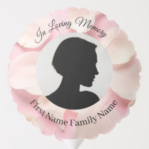 Rose petals pink memorial balloon