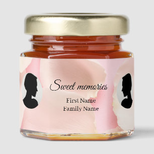 Rose petals pink memorial honey jar favor favors