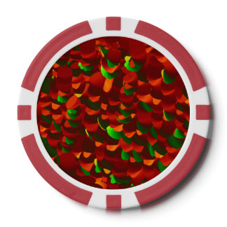 rose petals poker chips