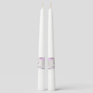 Rose petals purple funeral memorial taper candle