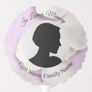 Rose petals purple memorial balloon