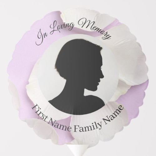 Rose petals purple memorial balloon