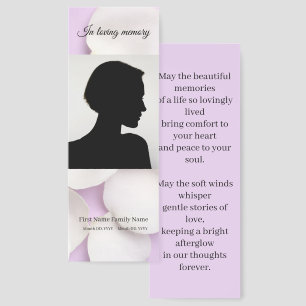 Rose petals purple memorial bookmarks