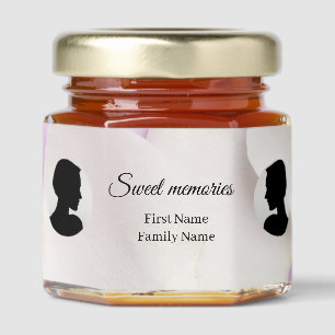 Rose petals purple memorial honey jar favor favors