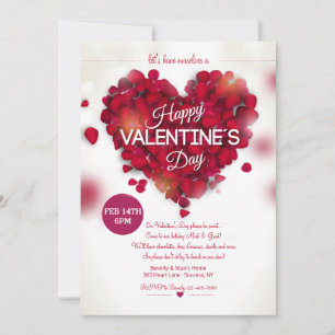 Rose Petals Valentine Invitation