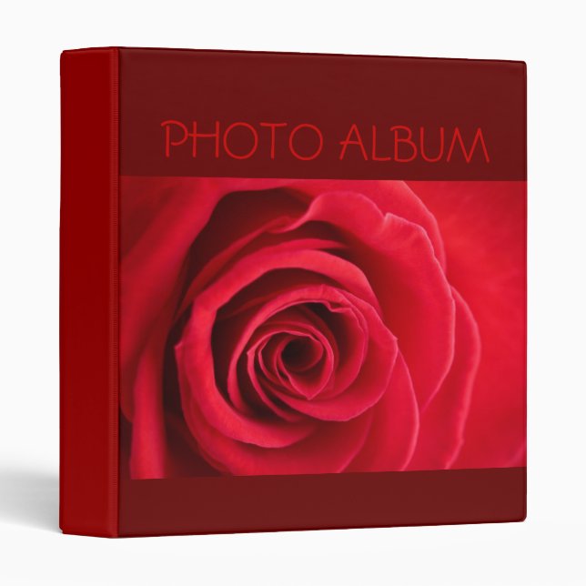Rose Photo Album 3 Ring Binder (Front/Spine)