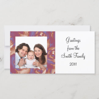 Rose/ Photo Holiday Card