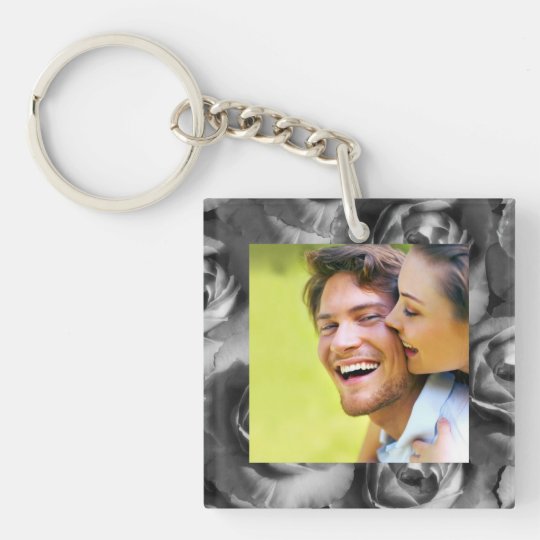 Rose Photo Keepsake Keychain