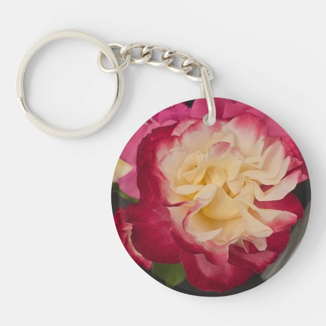Rose Photo on Acrylic Key chain 2-sided (Front)