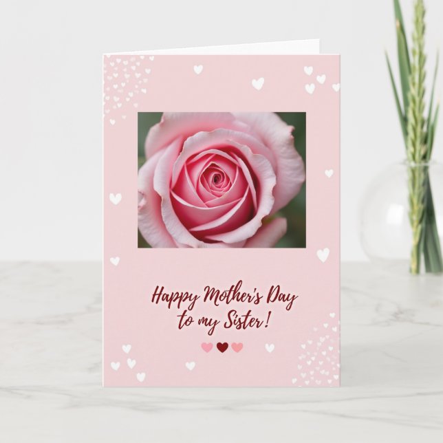 Rose Photo Sweet Mothers Day Card (Front)