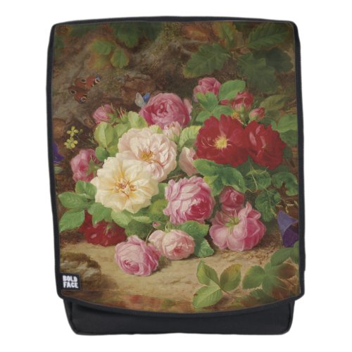 Rose Piece at the Forest Floor with Butterflies Backpack