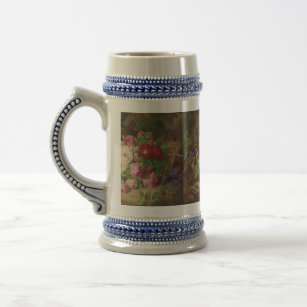 Rose Piece at the Forest Floor with Butterflies Beer Stein
