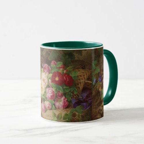 Rose Piece at the Forest Floor with Butterflies Mug