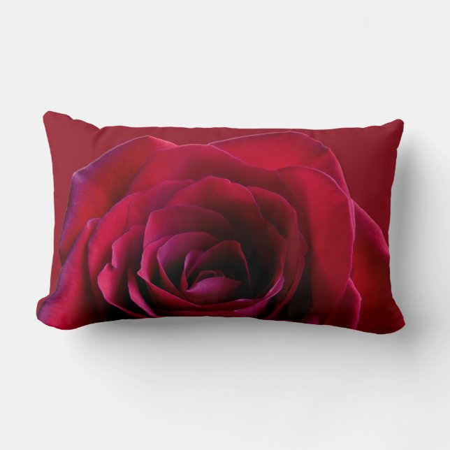 Rose Pillow Personalized Red Rose Pillows & Decor (Front)