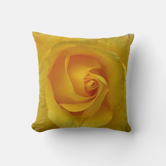 Rose Pillow Personalized Yellow Rose Pillows Decor (Front)