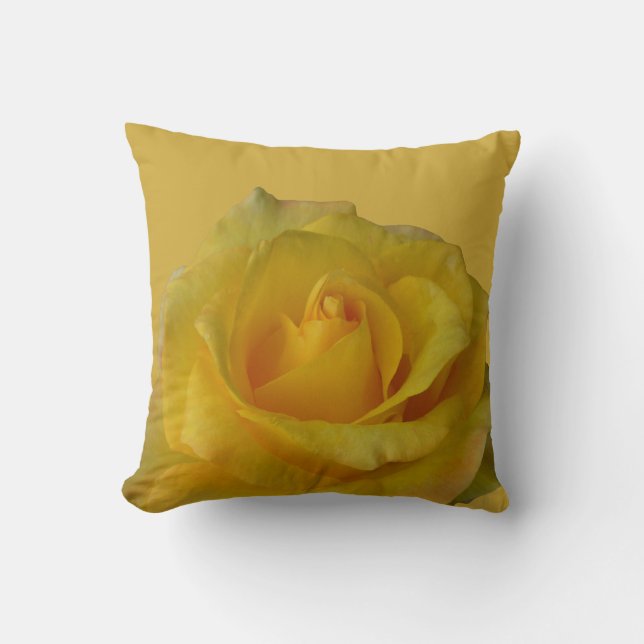 Rose Pillows Yellow Rose Pillows Rose Decor (Front)