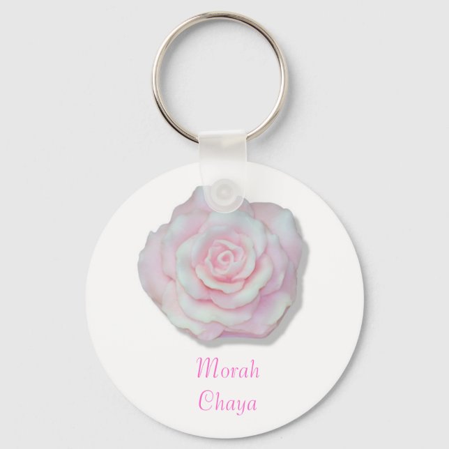 rose_pink1, Morah Chaya Keychain (Front)