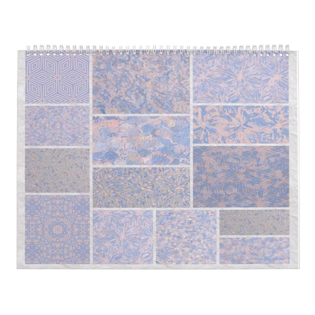 Rose Pink and Light Blue  Calendar (Cover)