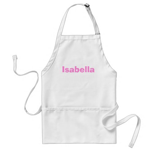 Rose Pink and White Polka Dot Personalized Adult Apron