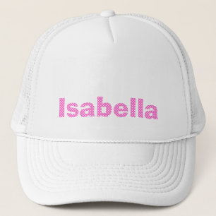 Rose Pink and White Polka Dot Personalized Trucker Hat
