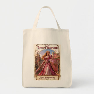 Rose Pink Armored Female Knight with Sword and Sh Tote Bag