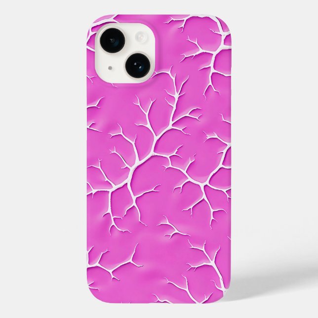 Rose Pink Branch Design iPhone Case (Back)
