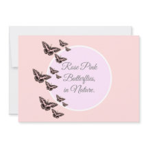 Rose pink butterflies