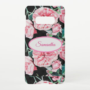 Rose Pink Cabbage Vintage Roses floral Girls Name Samsung Galaxy S10E Case