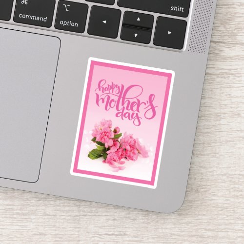 Rose Pink Carnation  HAPPY MOTHERS DAY Sticker