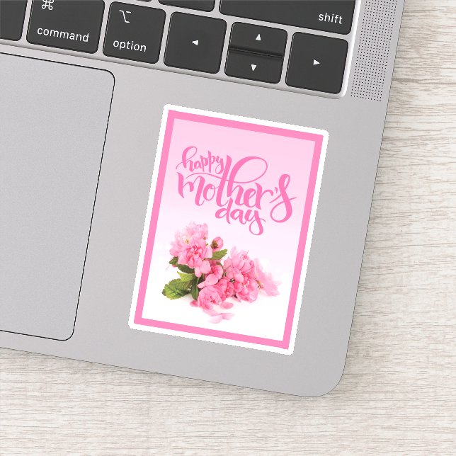 Rose Pink Carnation | HAPPY MOTHER'S DAY Sticker (Detail)