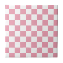 Rose Pink Checkerboard