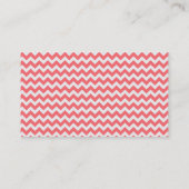 Rose Pink Chevron Discount Promotional Punch Card (Back)