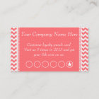 Rose Pink Chevron Discount Promotional Punch Card