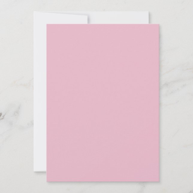 Rose Pink Color Invitation (Front)