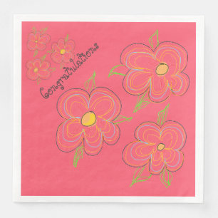 Rose Pink Congratulations Napkins